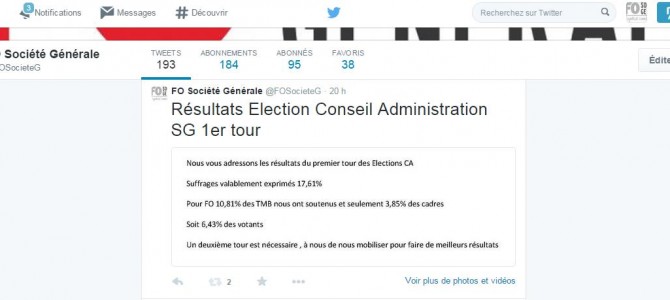 FO Société Générale reste déterminé FO Société Générale reste déterminé