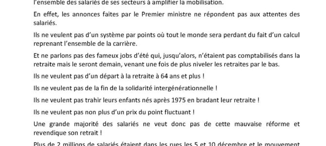 Appel à la mobilisation le 17 Décembre