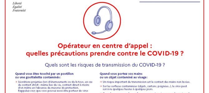 COVID-19 : Fiche métier Conseiller en centre d’appel COVID-19 : Fiche métier Conseiller en centre d’appel