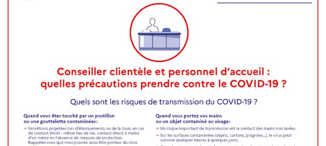 COVID-19 : fiche métier conseiller en agence. COVID-19 : fiche métier conseiller en agence.