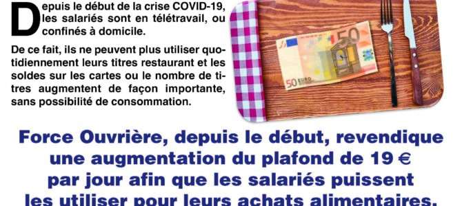 Titres restaurants, la demande FO a été entendue ! Titres restaurants, la demande FO a été entendue !